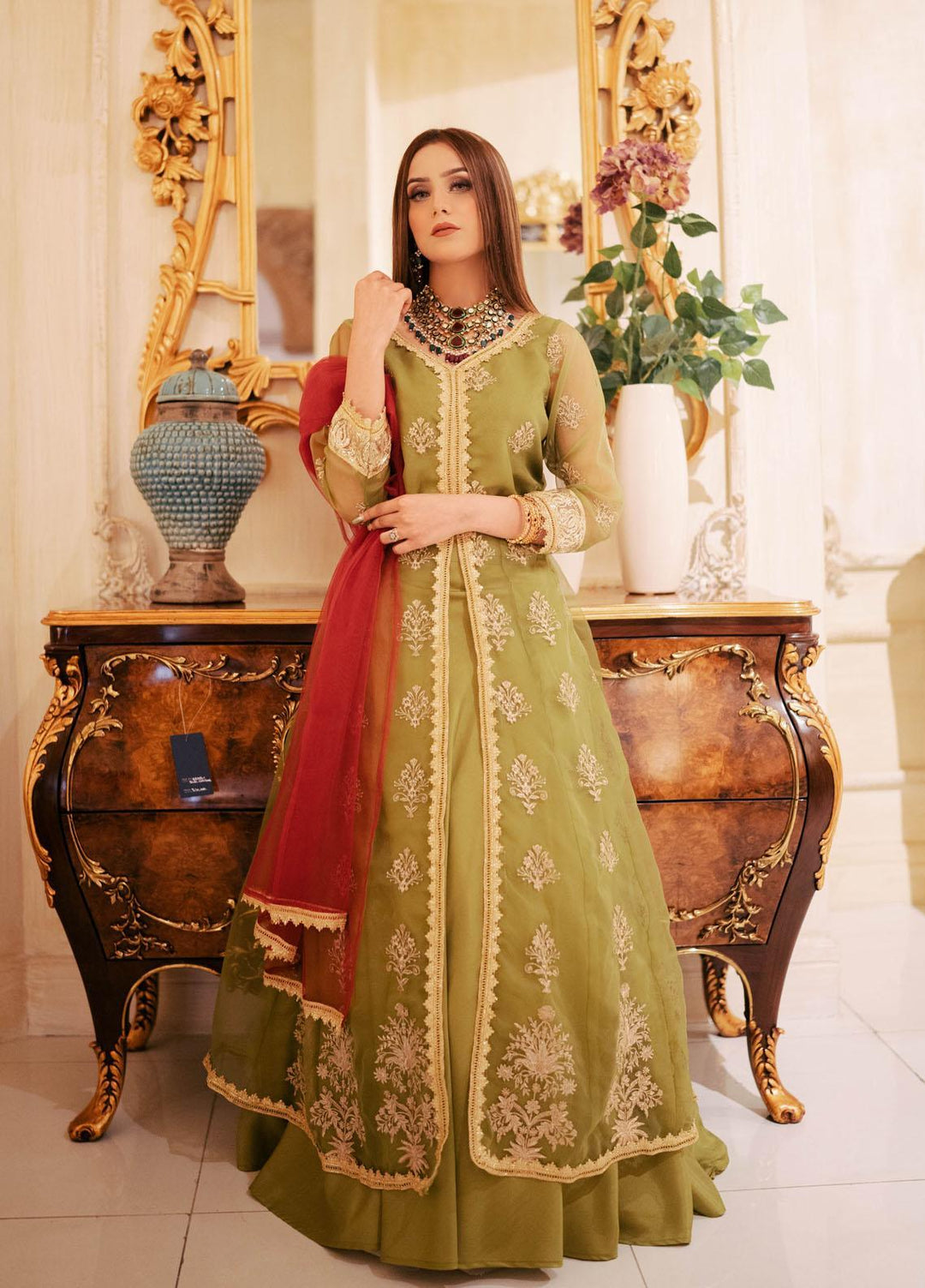 Lenaim Luxury Pret  Organza 3 Piece LN22FS SITAR