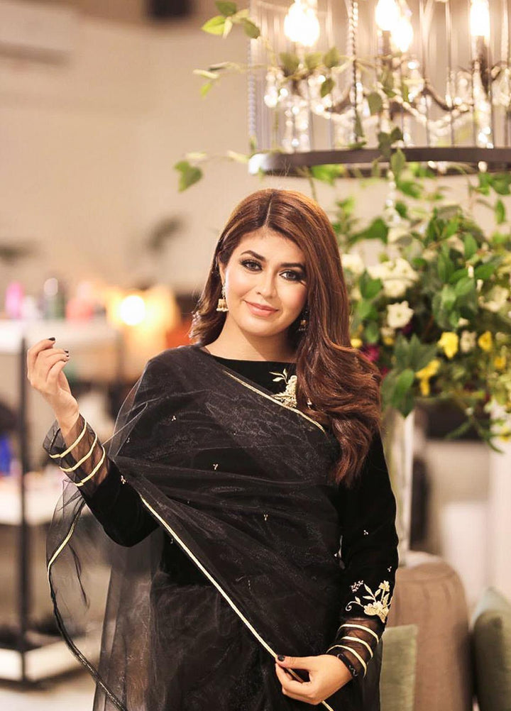 Lenaim Luxury Pret Net Saree LN22WL All Black