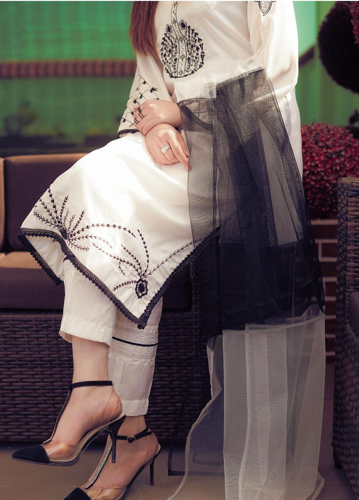 Lenaim Luxury Pret  Silk 3 Piece Dress LN22WL SCARLET