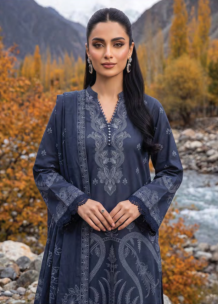 Lakhany Unstitched Printed Pashmina 3 Piece Suit LSM26UP LG-RK-0192-C - Casual Collection