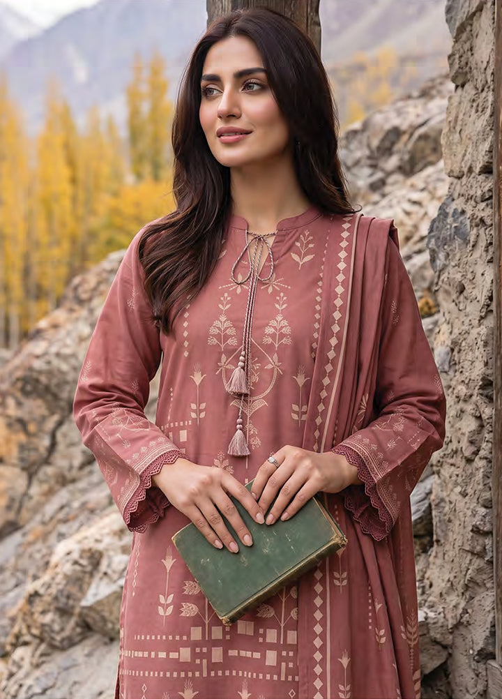Lakhany Unstitched Printed Pashmina 3 Piece Suit LSM26UP LG-RL-0519-A - Casual Collection