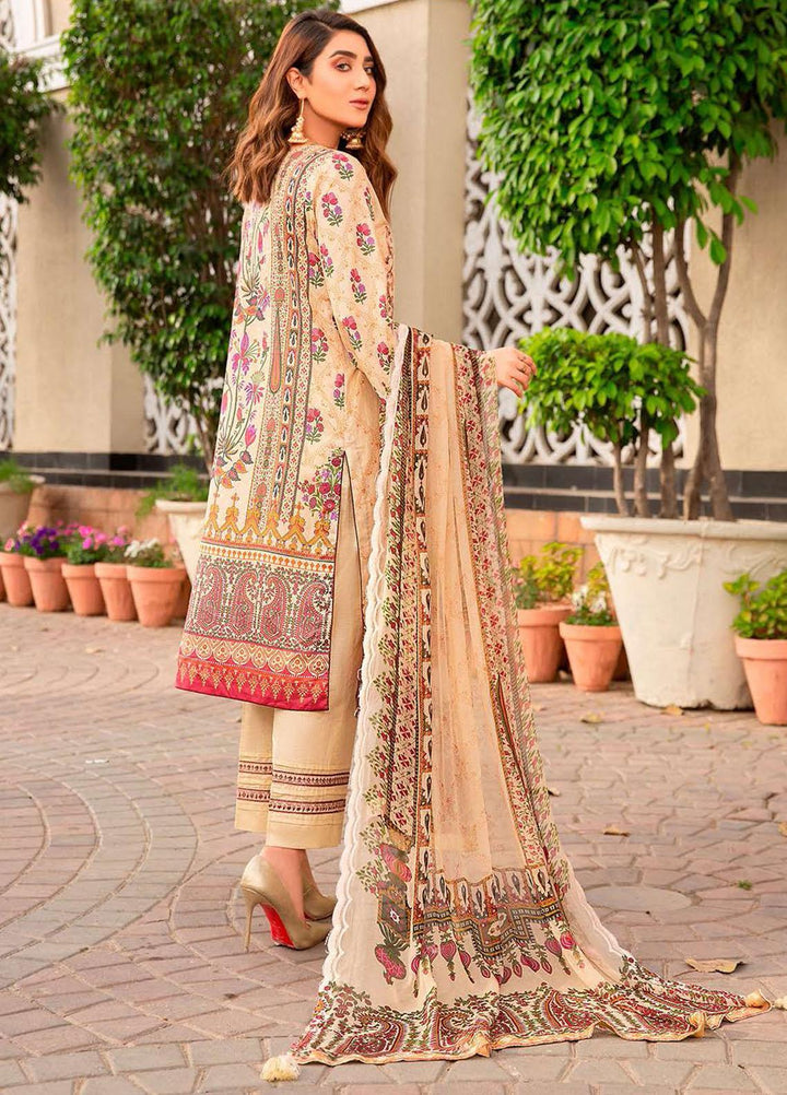 Libaas Embroidered Lawn Suits Unstitched 3 Piece LB21E 4A Gul Bahar - Eid Collection