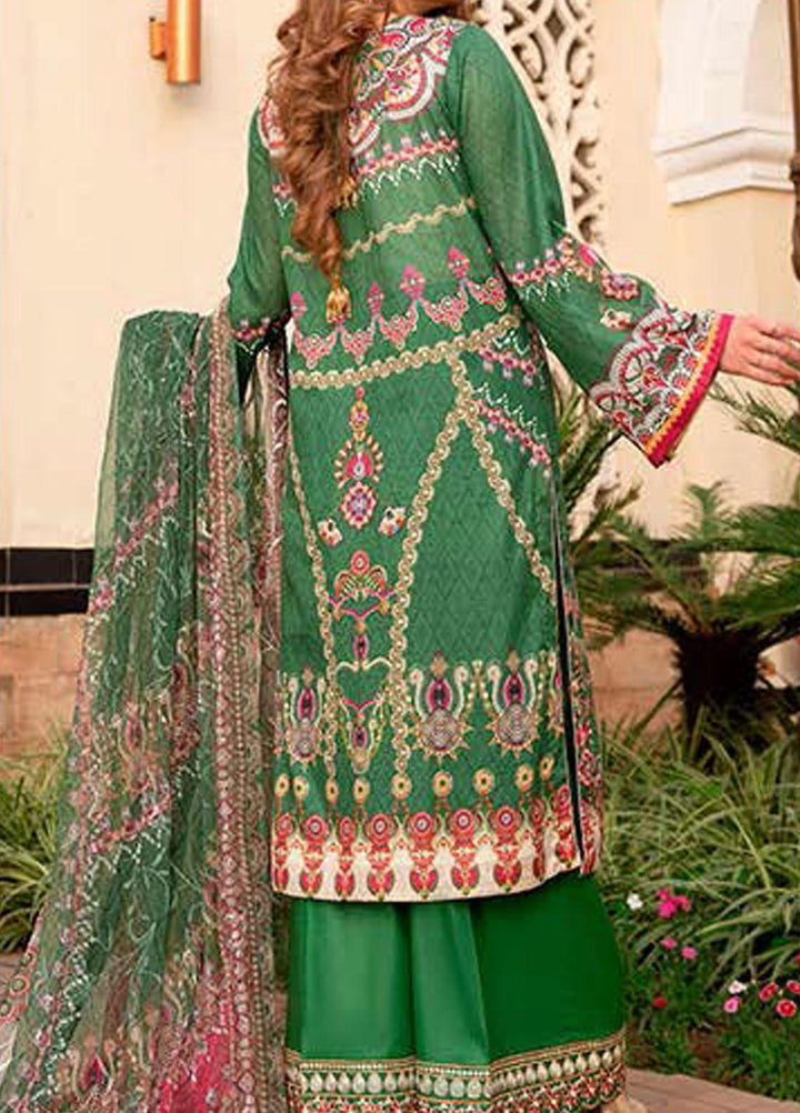 Libaas Embroidered Lawn Suits Unstitched 3 Piece LB21E 6A Madras - Eid Collection