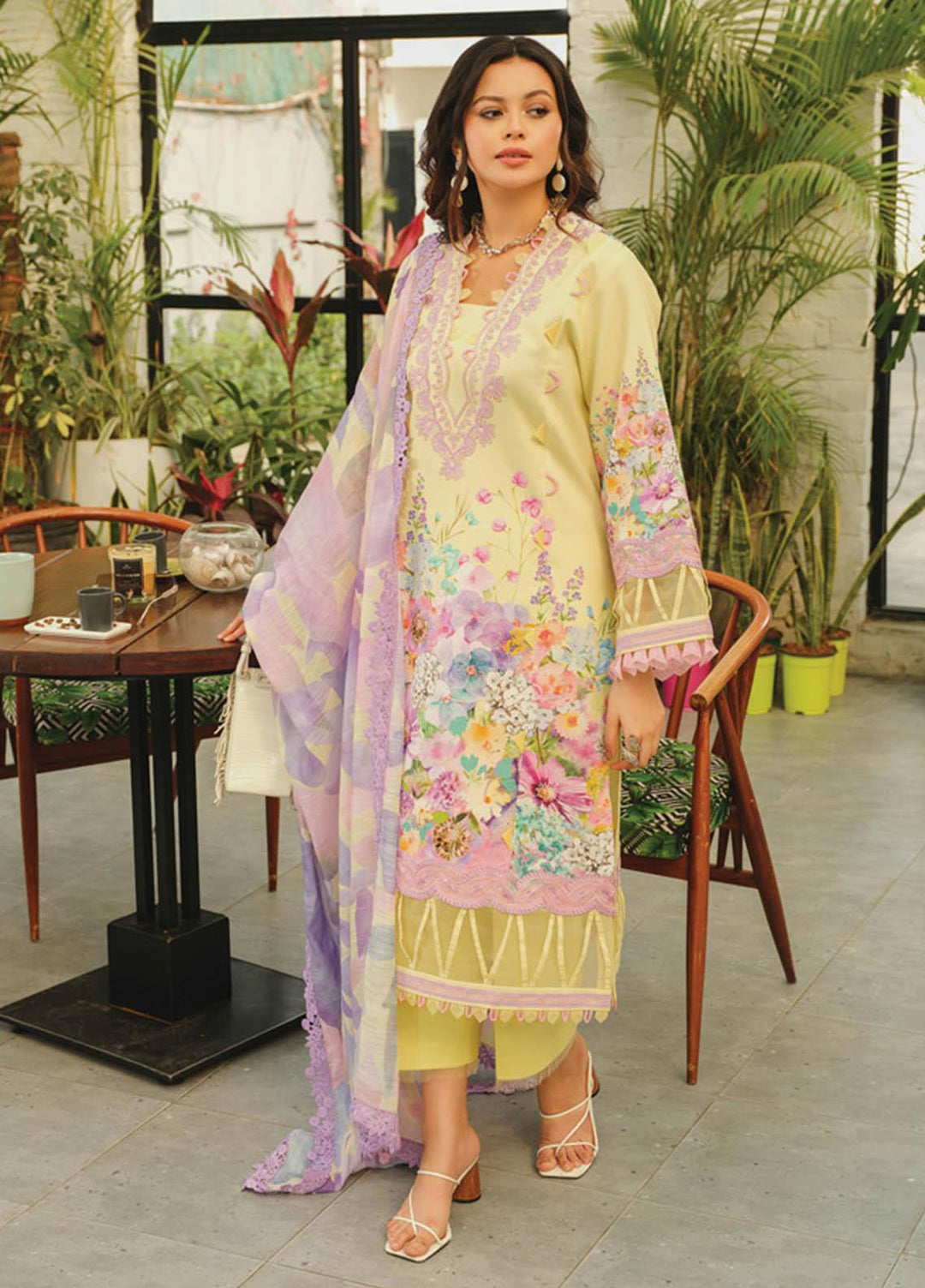 Lifestyle By Rang Rasiya Embroidered Lawn Suits Unstitched 3 Piece RR23LL 02 Coral - Summer Collection