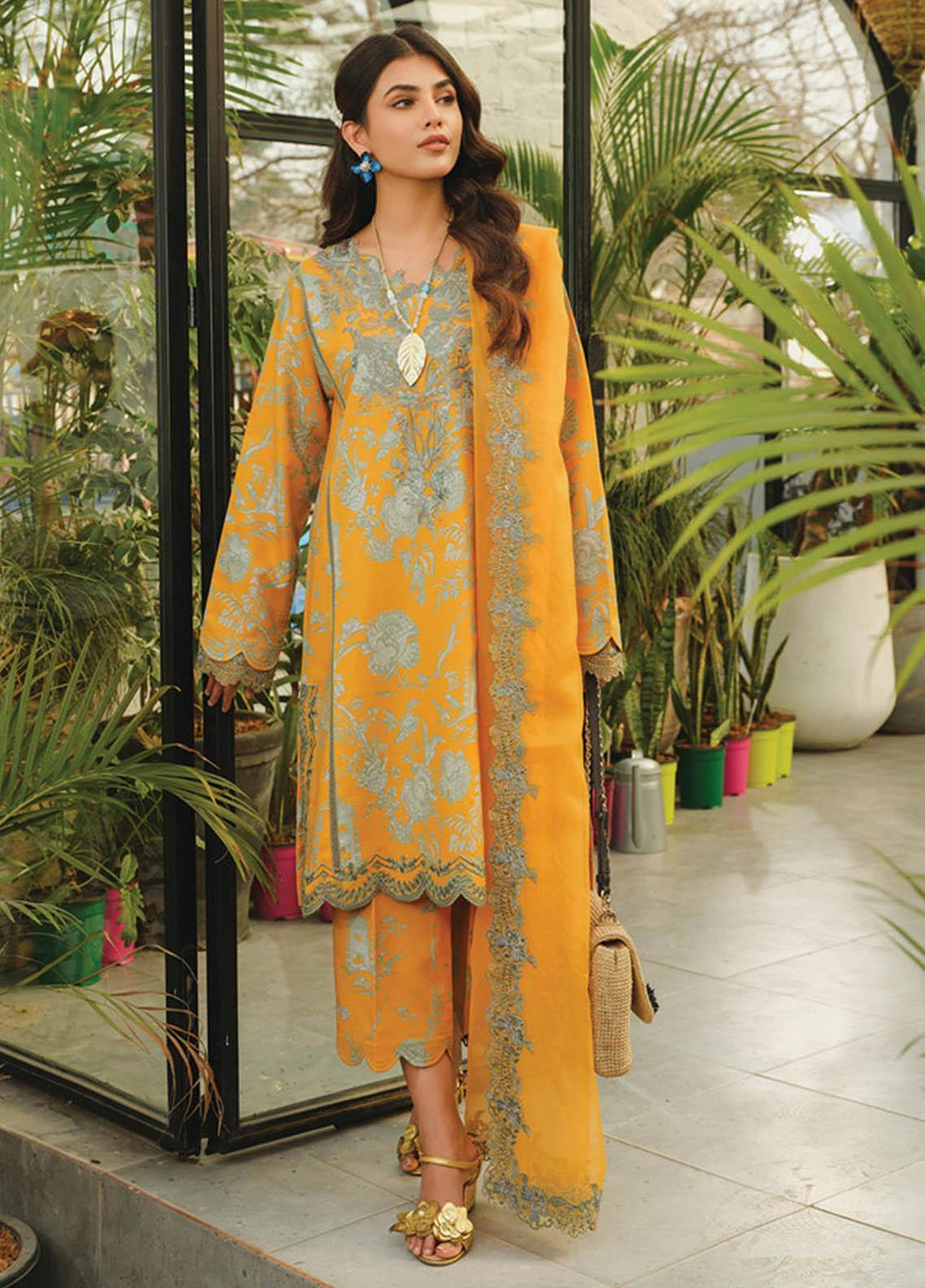 Lifestyle By Rang Rasiya Embroidered Lawn Suits Unstitched 3 Piece RR23LL 04 Utopia - Summer Collection