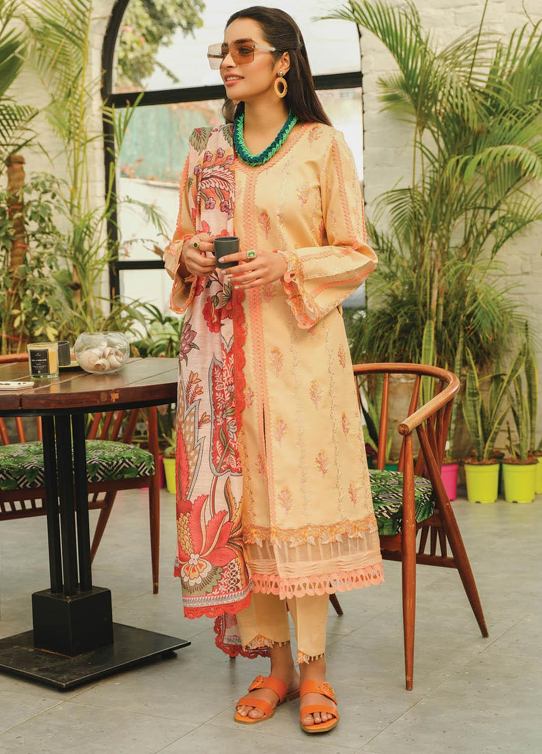 Lifestyle By Rang Rasiya Embroidered Lawn Suits Unstitched 3 Piece RR23LL 05 Aria - Summer Collection