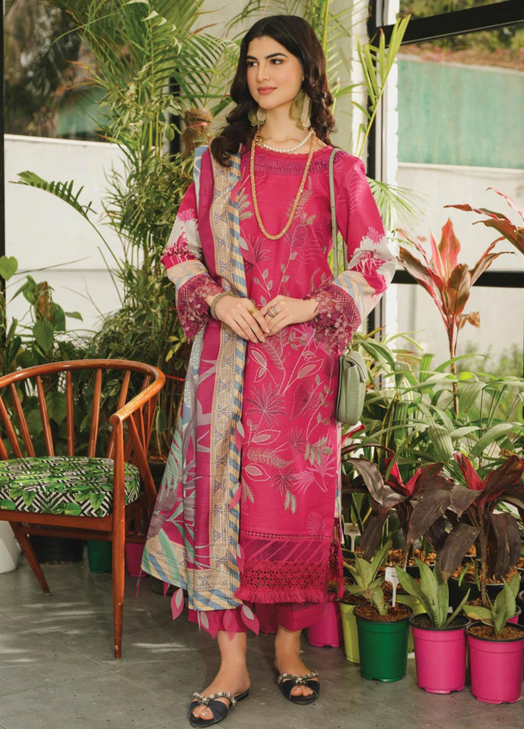 Lifestyle By Rang Rasiya Embroidered Lawn Suits Unstitched 3 Piece RR23LL 08 Ivy - Summer Collection