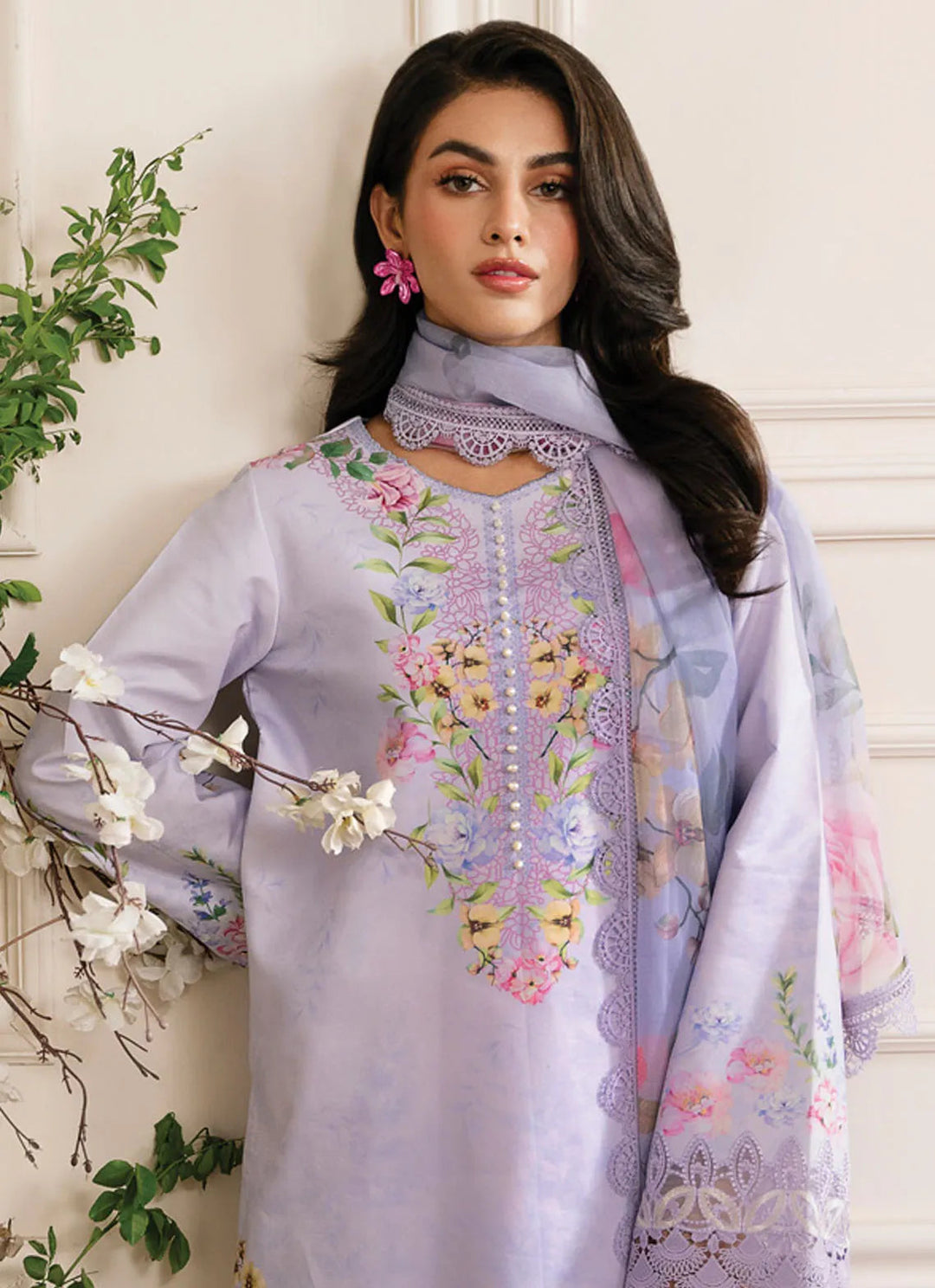 Lifestyle by Rang Rasiya Embroidered Lawn Suit Unstitched 3 Piece RR24LE Ayra - Summer Collection