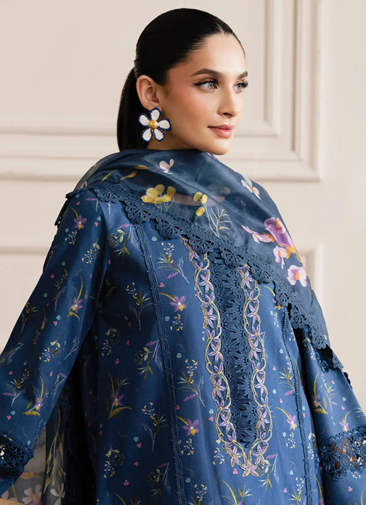 Lifestyle by Rang Rasiya Embroidered Lawn Suit Unstitched 3 Piece RR24LE Azure - Summer Collection