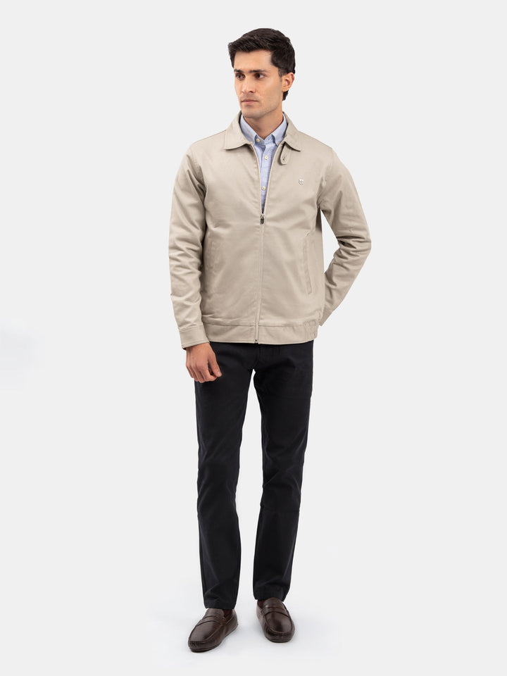 Brumano Mens RTW Solids Poly Jacket Suit Light Khaki Twill Collar Winter Collection