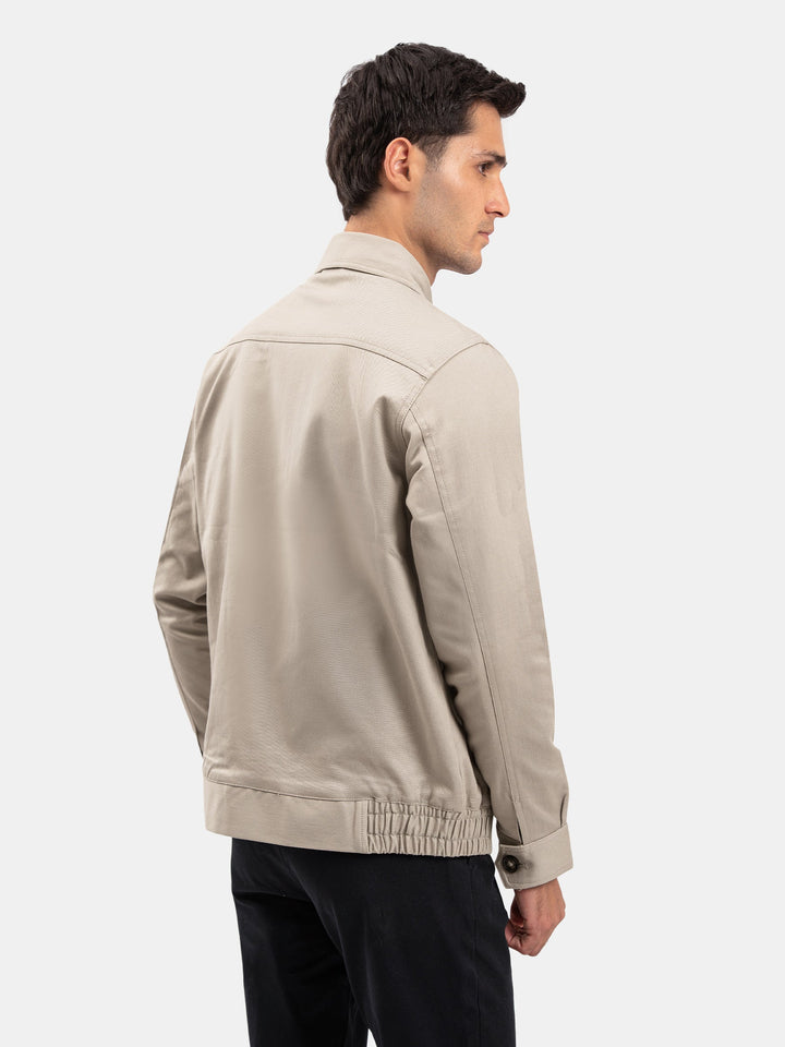 Brumano Mens RTW Solids Poly Jacket Suit Light Khaki Twill Collar Winter Collection