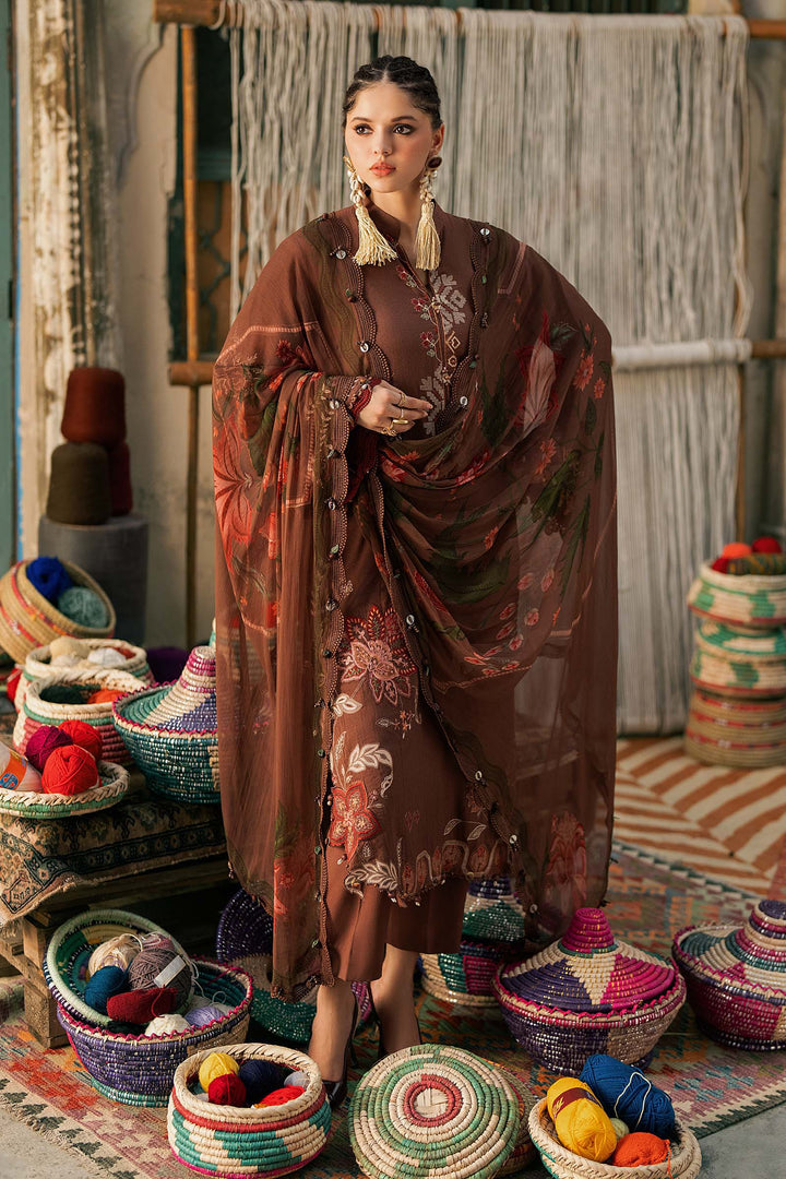 M Prints by Maria B Unstitched Embroidered Dobby Linen 3 Piece Suit MB26UPC 10B - Casual Collection