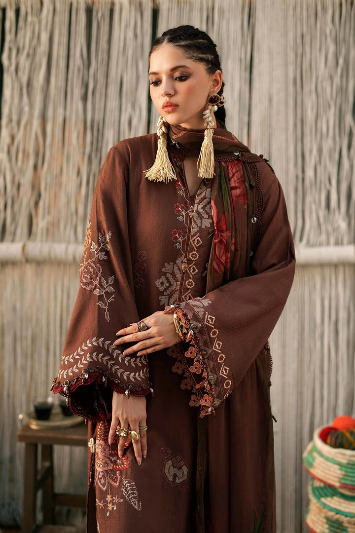 M Prints by Maria B Unstitched Embroidered Dobby Linen 3 Piece Suit MB26UPC 10B - Casual Collection
