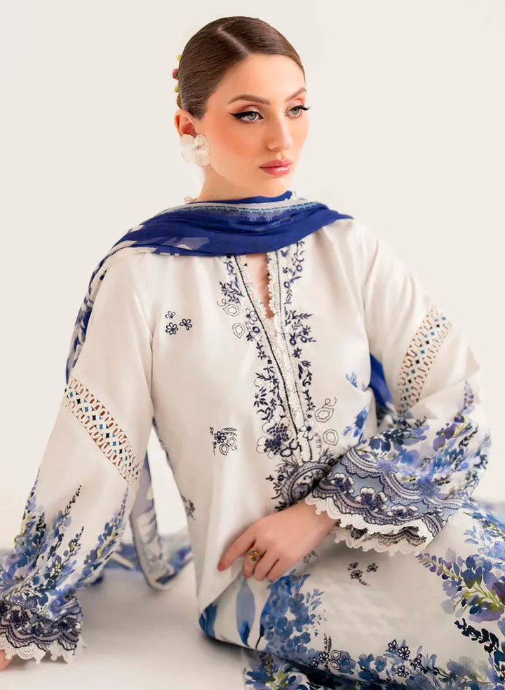 Lila by Sable Vogue Embroidered Lawn Suit Unstitched 3 Piece SV24LI SAL-08-24 - Summer Collection