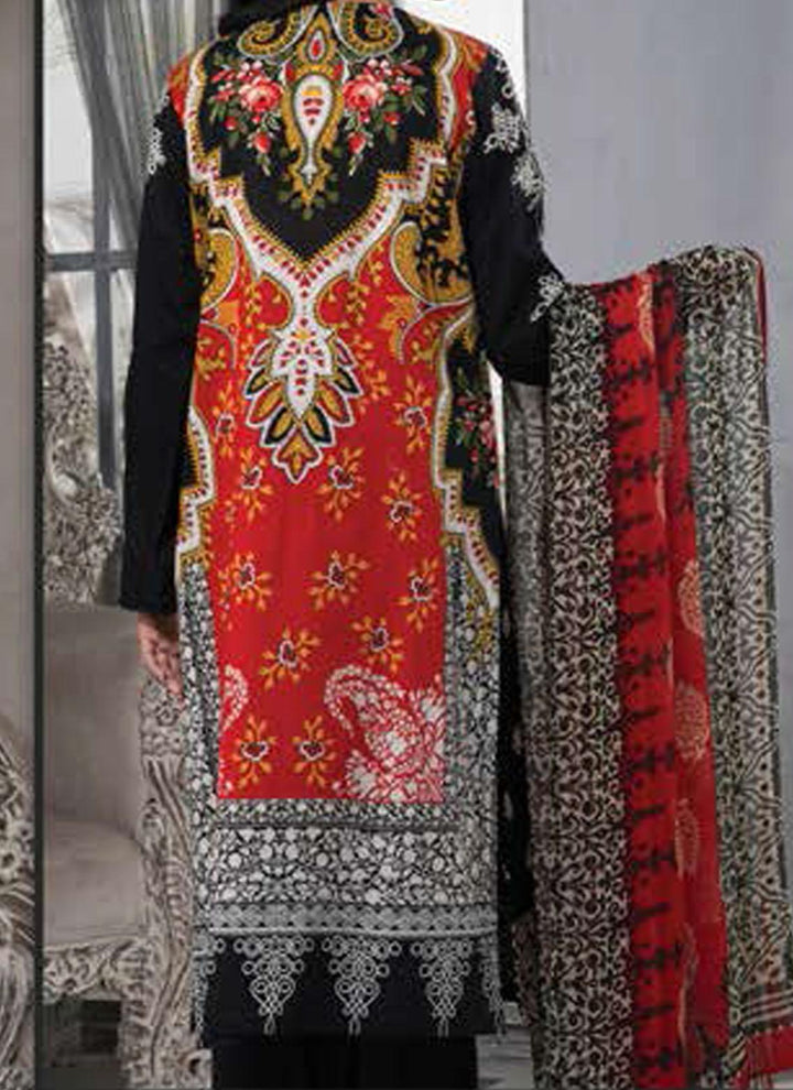 LimeLight Embroidered Lawn Suits Unstitched 2 Piece LL21E U1231 Black - Summer Collection