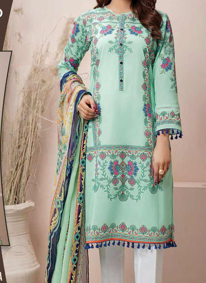 LimeLight Printed Lawn Suits Unstitched 2 Piece LL21US U1430 Aqua - Summer Collection