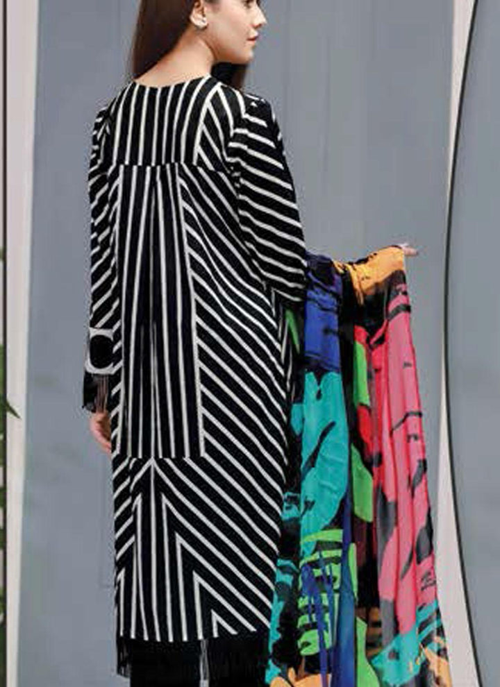 LimeLight Printed Lawn Suits Unstitched 2 Piece LL21US U1445 Black - Summer Collection