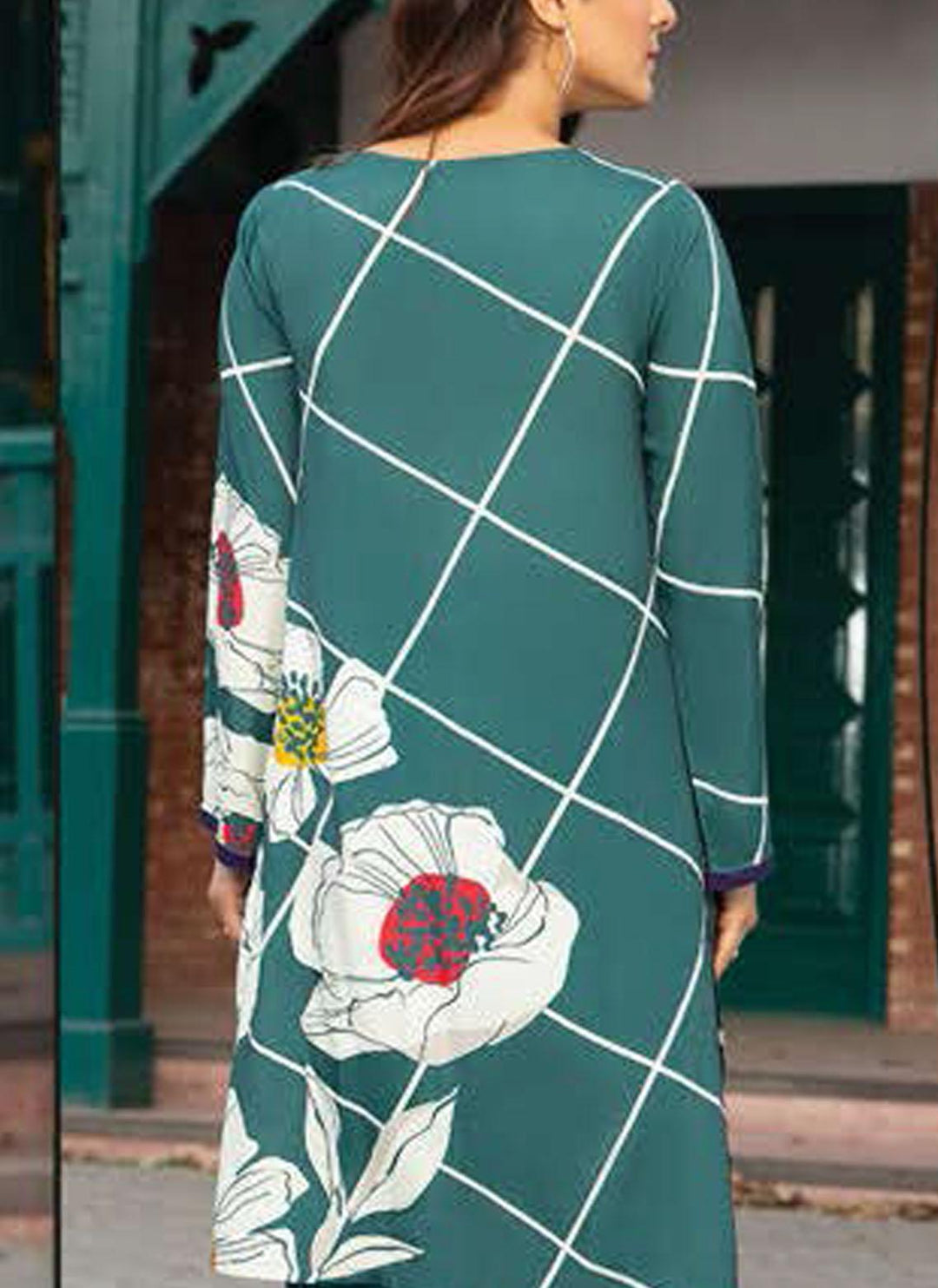 LimeLight Printed Raw Silk  Unstitched Kurties LL21US U1456 Blue - Summer Collection