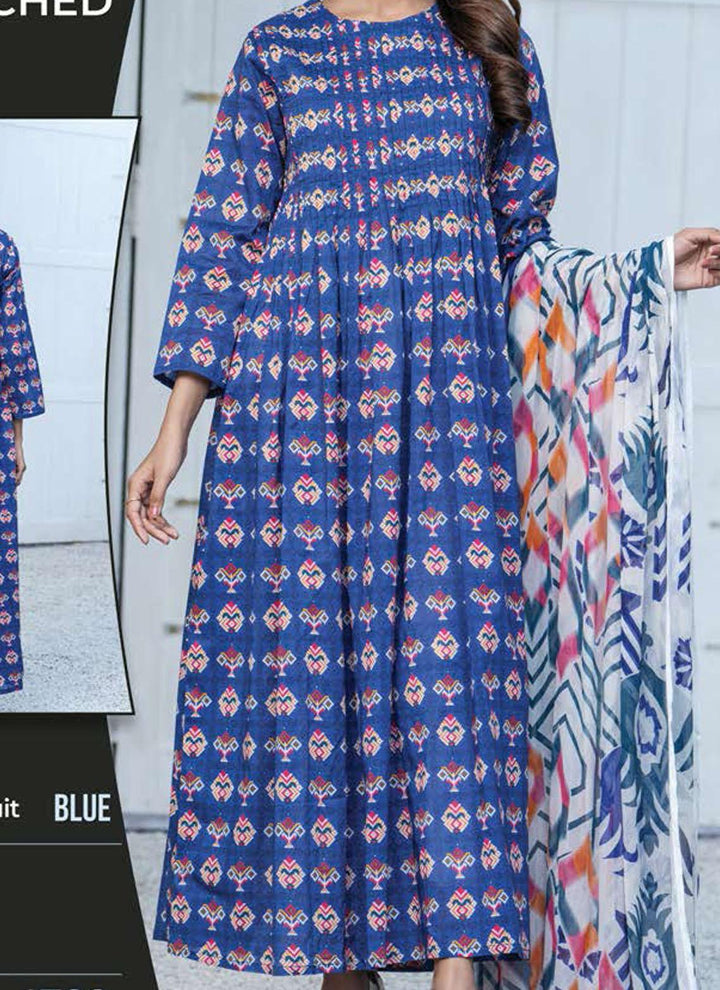 LimeLight Printed Lawn Suits Unstitched 2 Piece LL21US U1575 Blue - Summer Collection