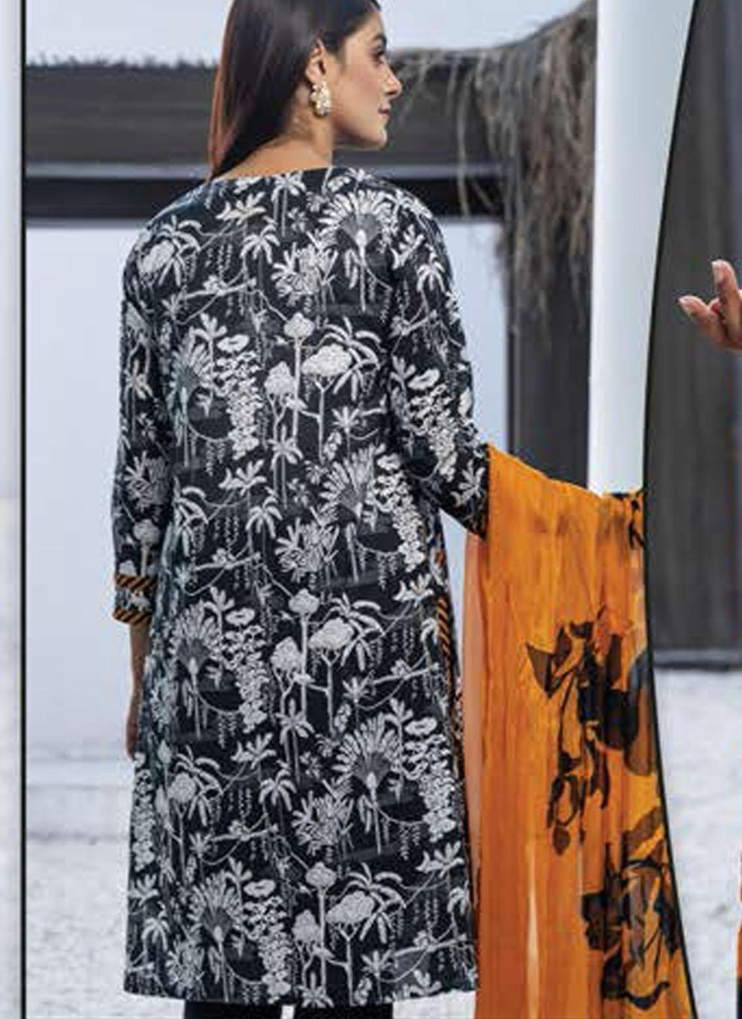 LimeLight Printed Lawn Suits Unstitched 2 Piece LL21US U1586 Black - Summer Collection