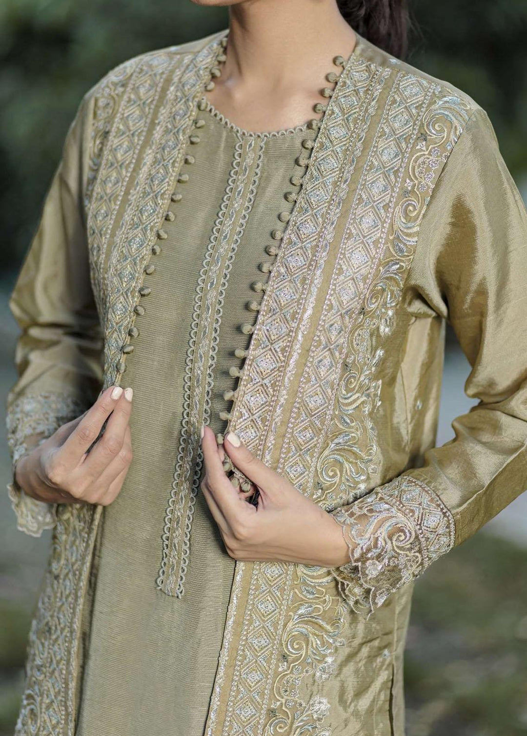 Log 'n' Tog Pret Premium Raw Silk 2 Piece Suit LNT23PF Akhdar Zytuni