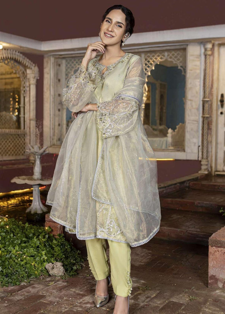 Log 'n' Tog Pret Premium Organza 3 Piece Suit LNT23PF Embroidered Golden Zari