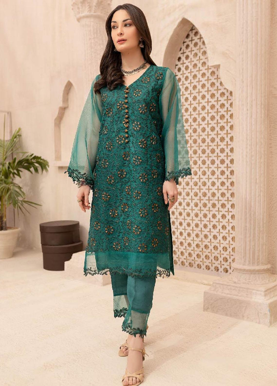 Log 'n' Tog Pret Embroidered Organza 2 Piece Suit LNT23P Chaap Tilak
