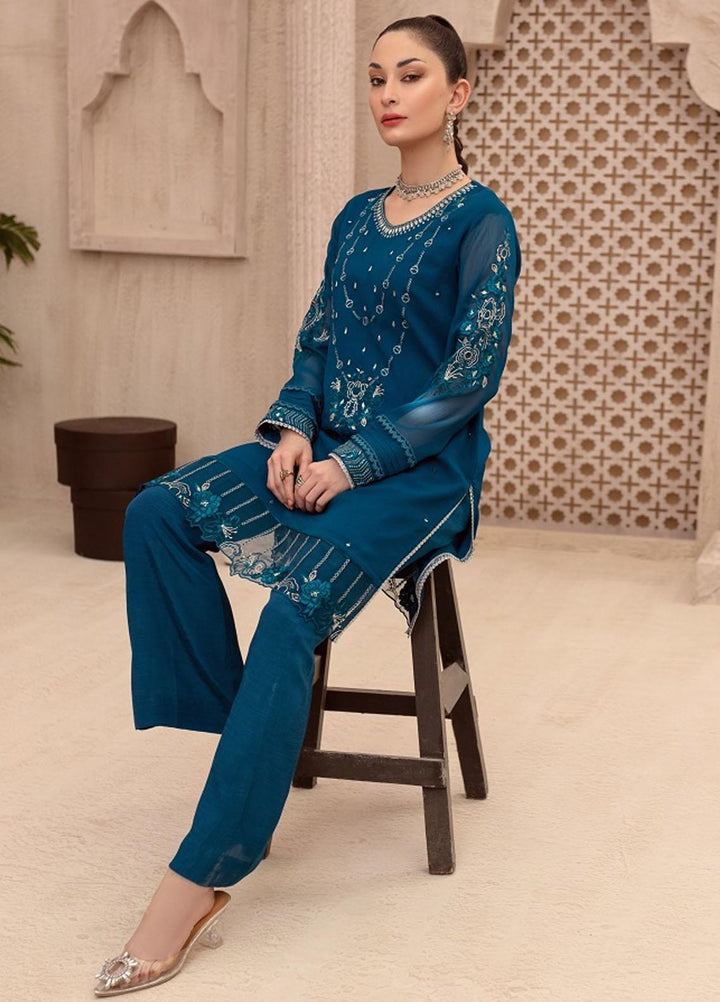 Log 'n' Tog Pret Embroidered Chiffon 2 Piece Suit LNT23P Sapphire Snow
