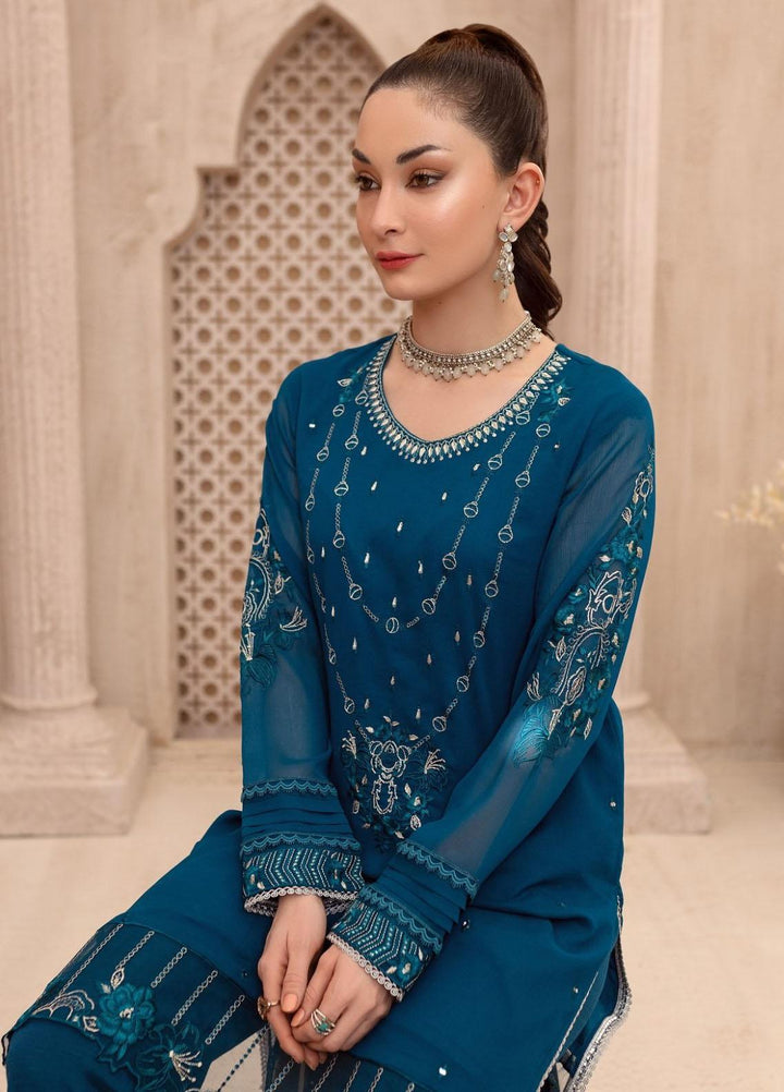 Log 'n' Tog Pret Embroidered Chiffon 2 Piece Suit LNT23P Sapphire Snow