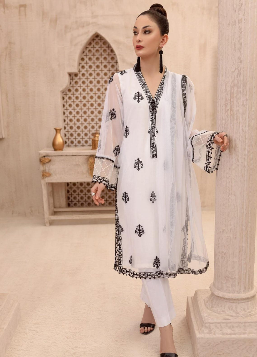 Log 'n' Tog Pret Embroidered Raw Silk 2 Piece Suit LNT23P Snow Flake