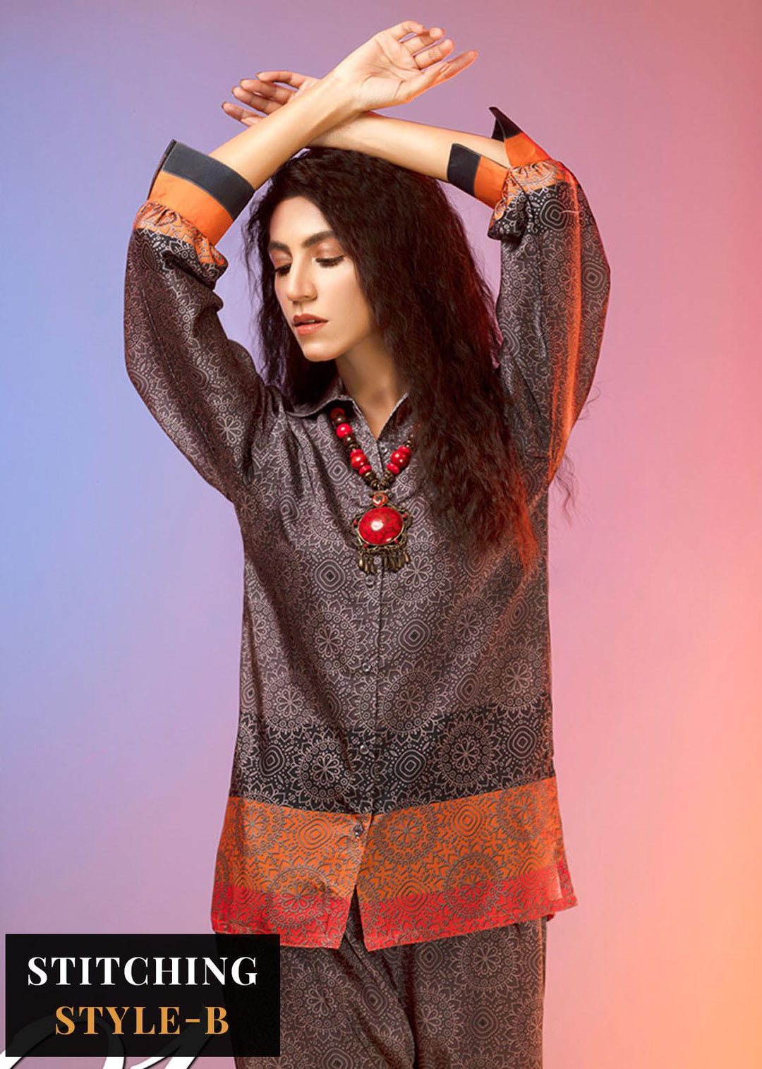 Look-a-Like By Noorma Kaamal Printed Silk Suits Unstitched 2 Piece NK22LL 01 - Casual Collection