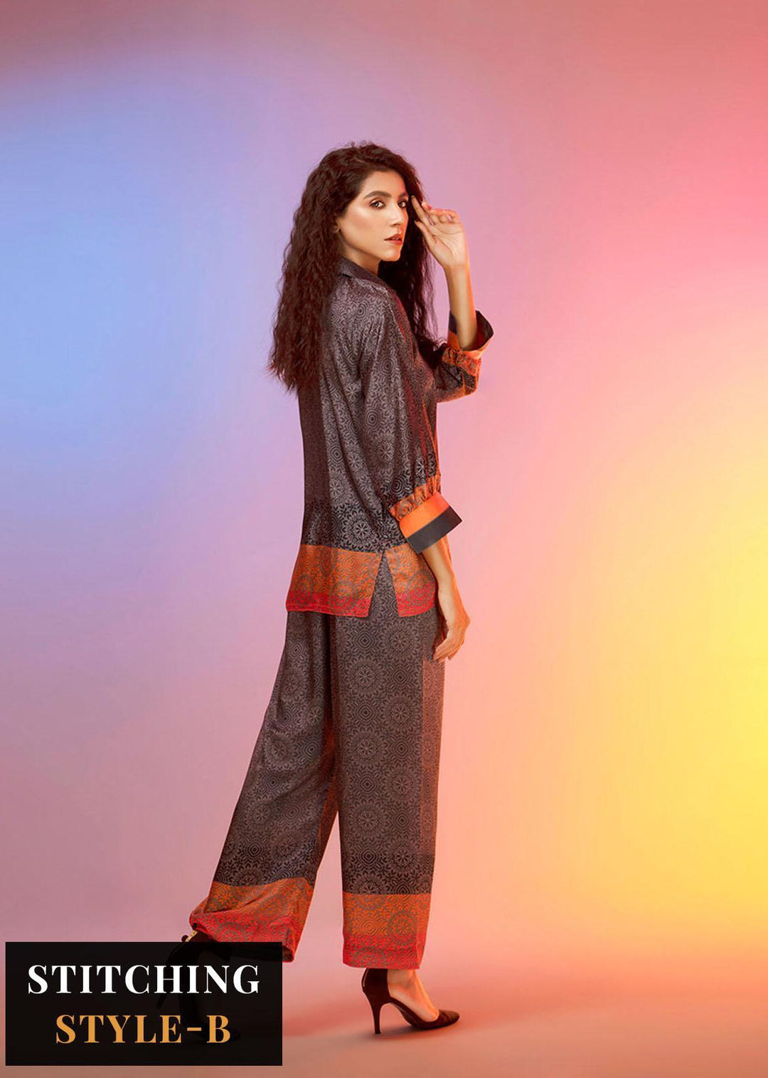 Look-a-Like By Noorma Kaamal Printed Silk Suits Unstitched 2 Piece NK22LL 01 - Casual Collection