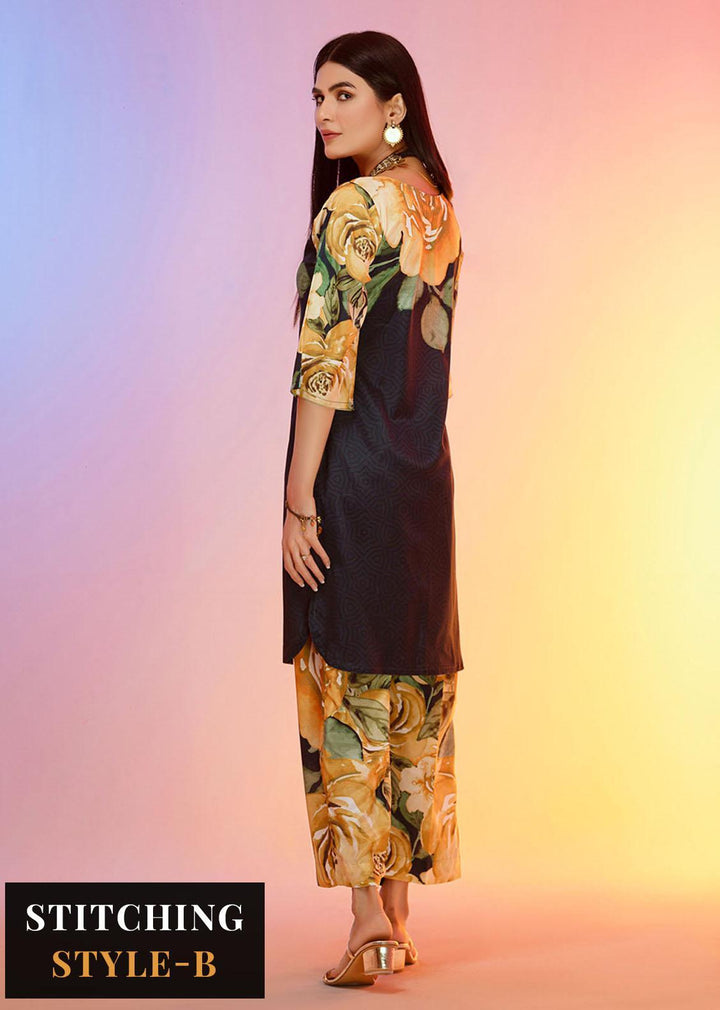 Look-a-Like By Noorma Kaamal Printed Silk Suits Unstitched 2 Piece NK22LL 04 - Casual Collection