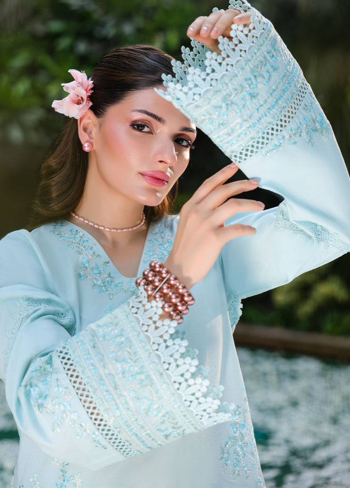 Lovent by Sahane Pret Embroidered Lawn 3 Piece Suit ME23004 Celeste