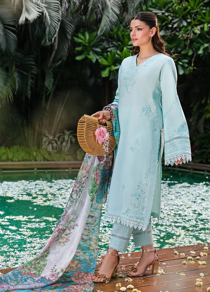 Lovent by Sahane Pret Embroidered Lawn 3 Piece Suit ME23004 Celeste