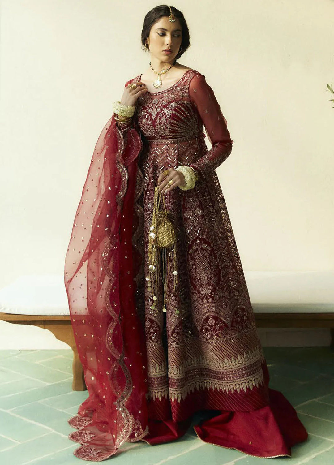 Lovent by Zara Shahjahan Embroidered Organza Suits Unstitched 4 Piece ZS25IW D3 Cherie - Wedding Collection