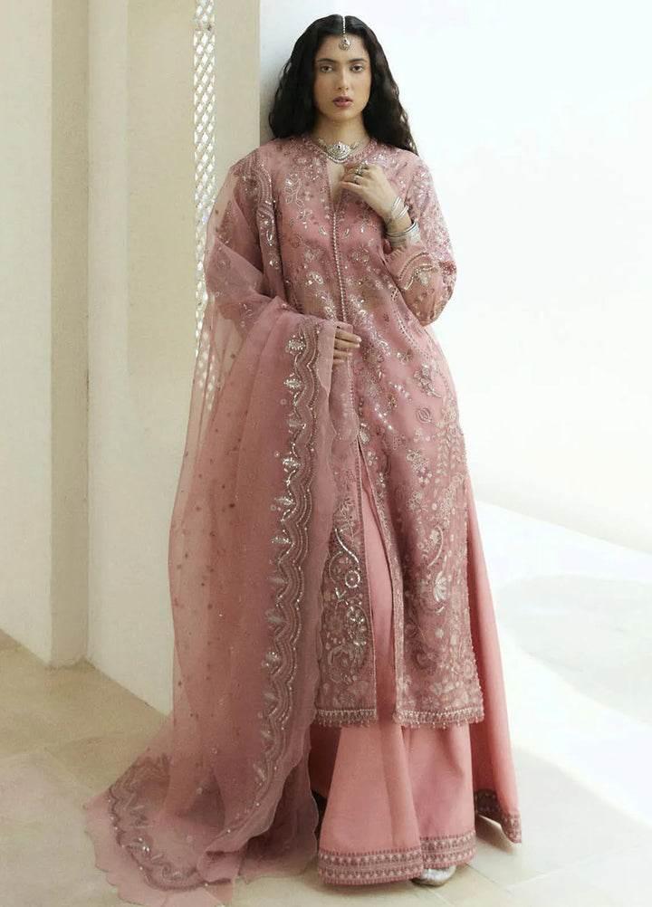 Lovent by Zara Shahjahan Embroidered Organza Suits Unstitched 4 Piece ZS25IW D4 Bisou - Wedding Collection