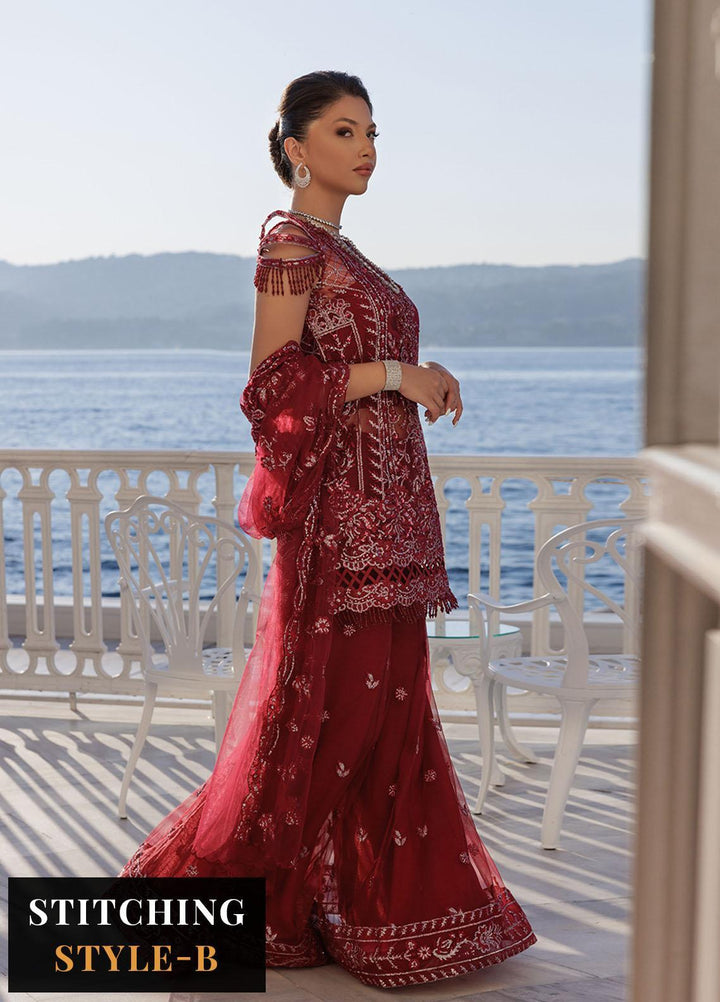 Lumiere By Saira Rizwan Embroidered Net Suits Unstitched 4 Piece SR23LF SR-06 Remy - Festive Collection