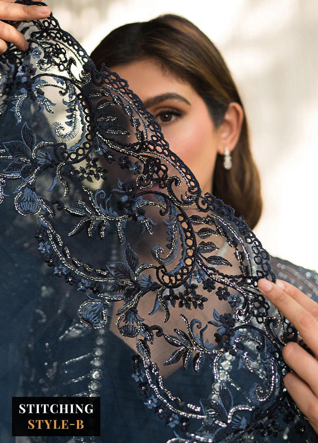 Lumiere By Saira Rizwan Embroidered Organza Suits Unstitched 4 Piece SR23LF SR-08 Shay - Festive Collection