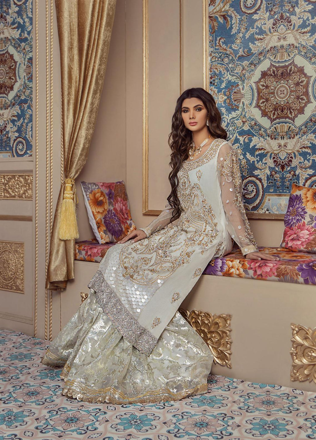 Lussoro Luxury Pret  Organza 3 Piece Dress LR22PF RA-003
