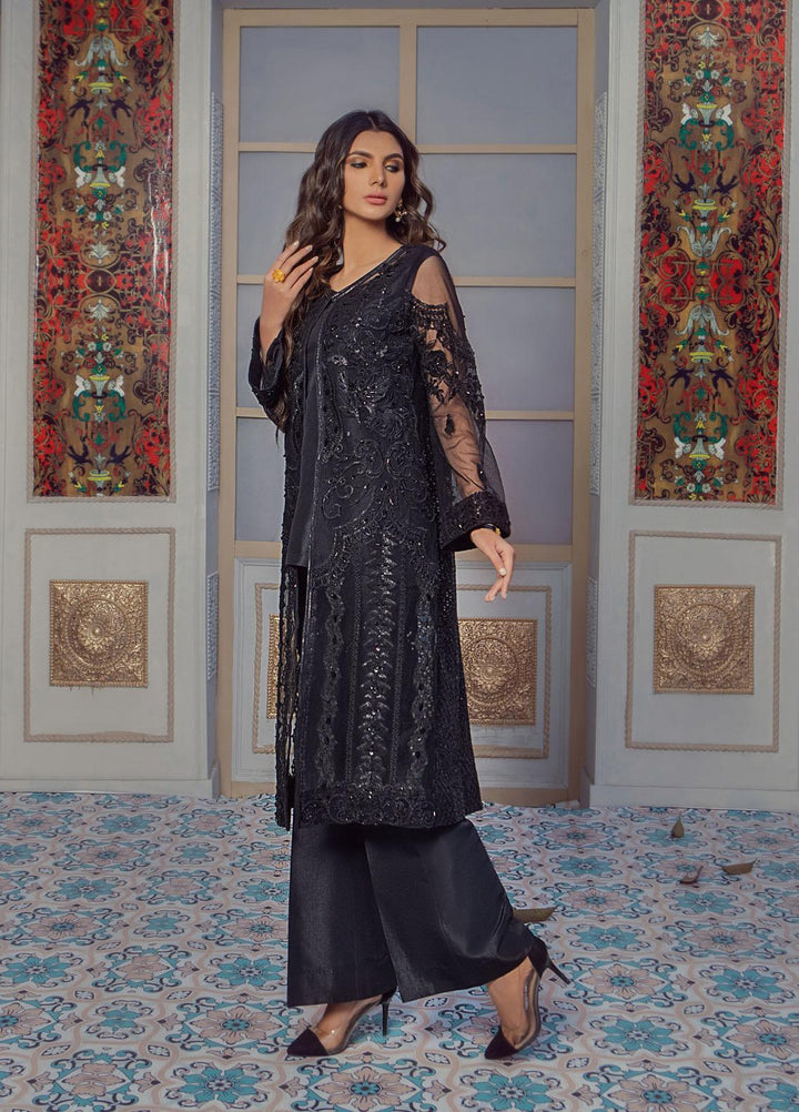 Lussoro Luxury Pret  Net 3 Piece Dress LR22PF RA-007