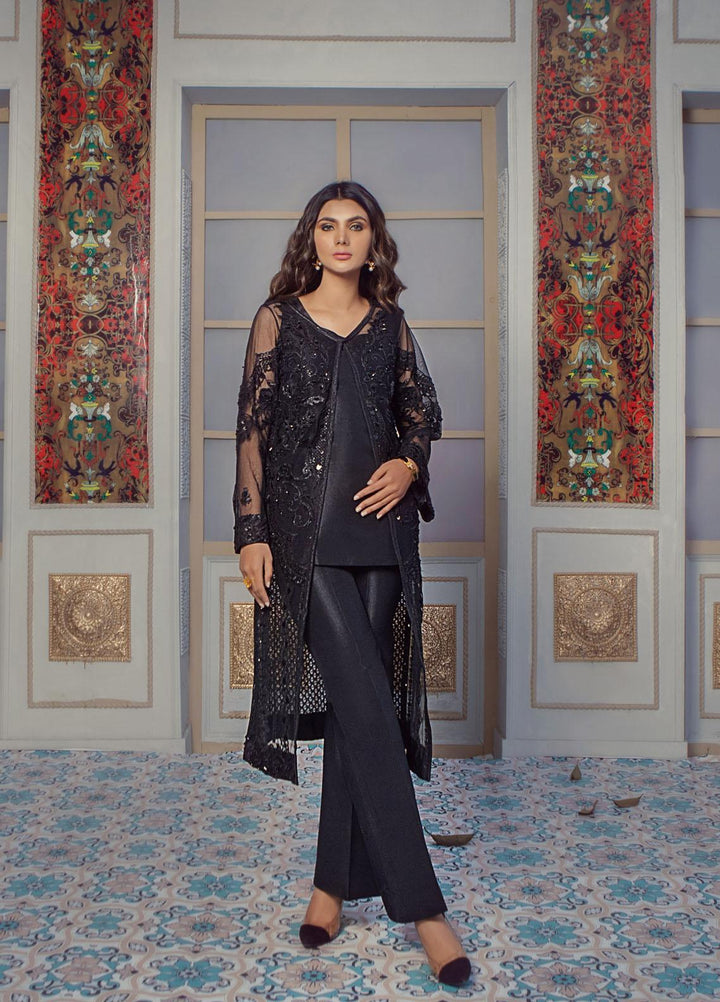 Lussoro Luxury Pret  Net 3 Piece Dress LR22PF RA-007