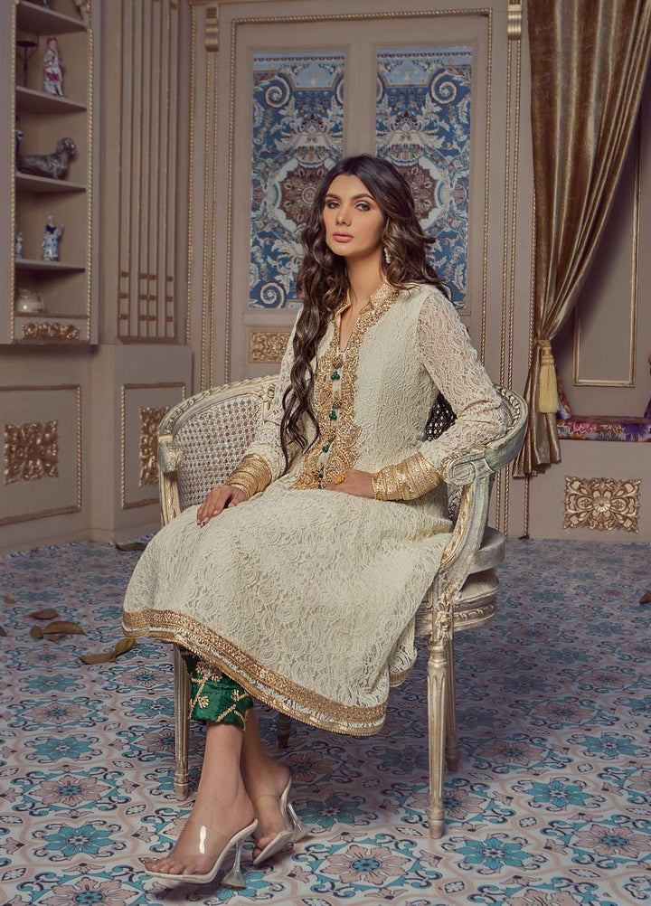 Lussoro Luxury Pret  Net 2 Piece Dress LR22PF RA-008
