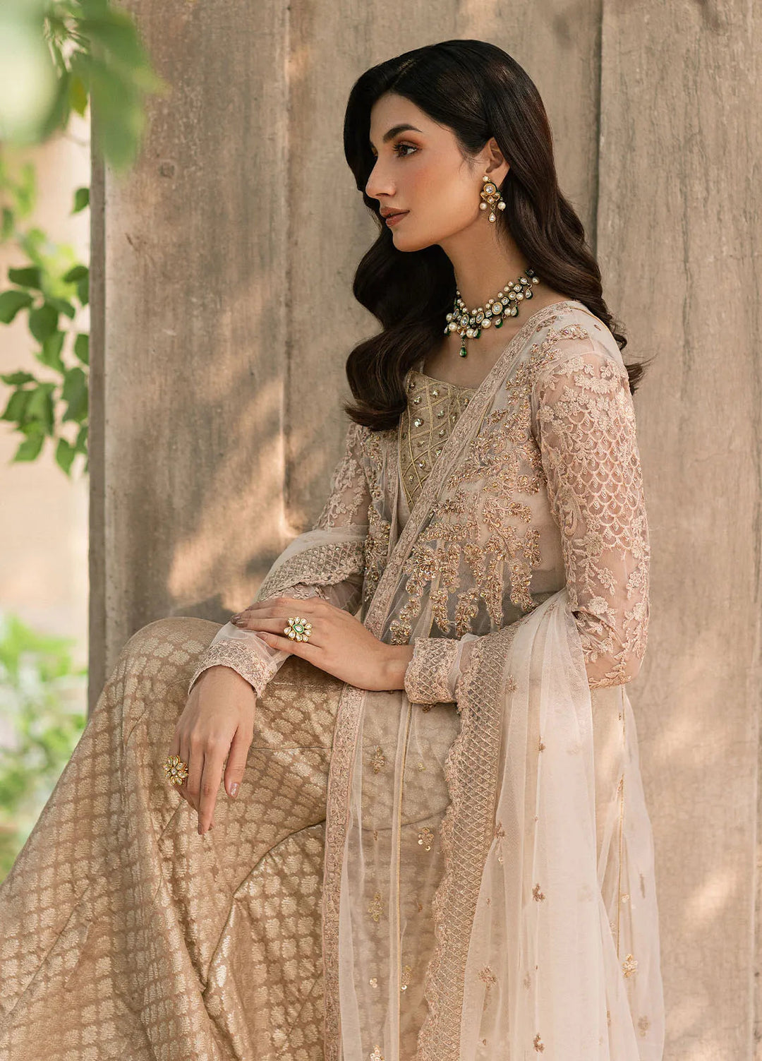 Luxe by Azure Embroidered Chiffon Suit Unstitched 3 Piece AZU24L Ethereal Majesty - Formal Collection
