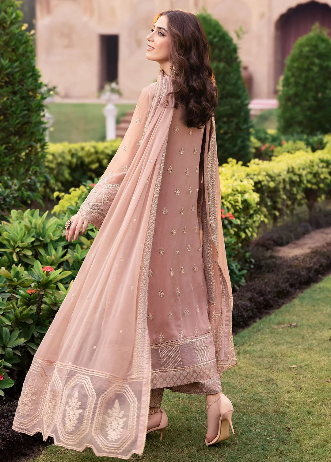 Luxe by Azure Embroidered Chiffon Suit Unstitched 3 Piece AZU24L Nectar Mirage - Formal Collection
