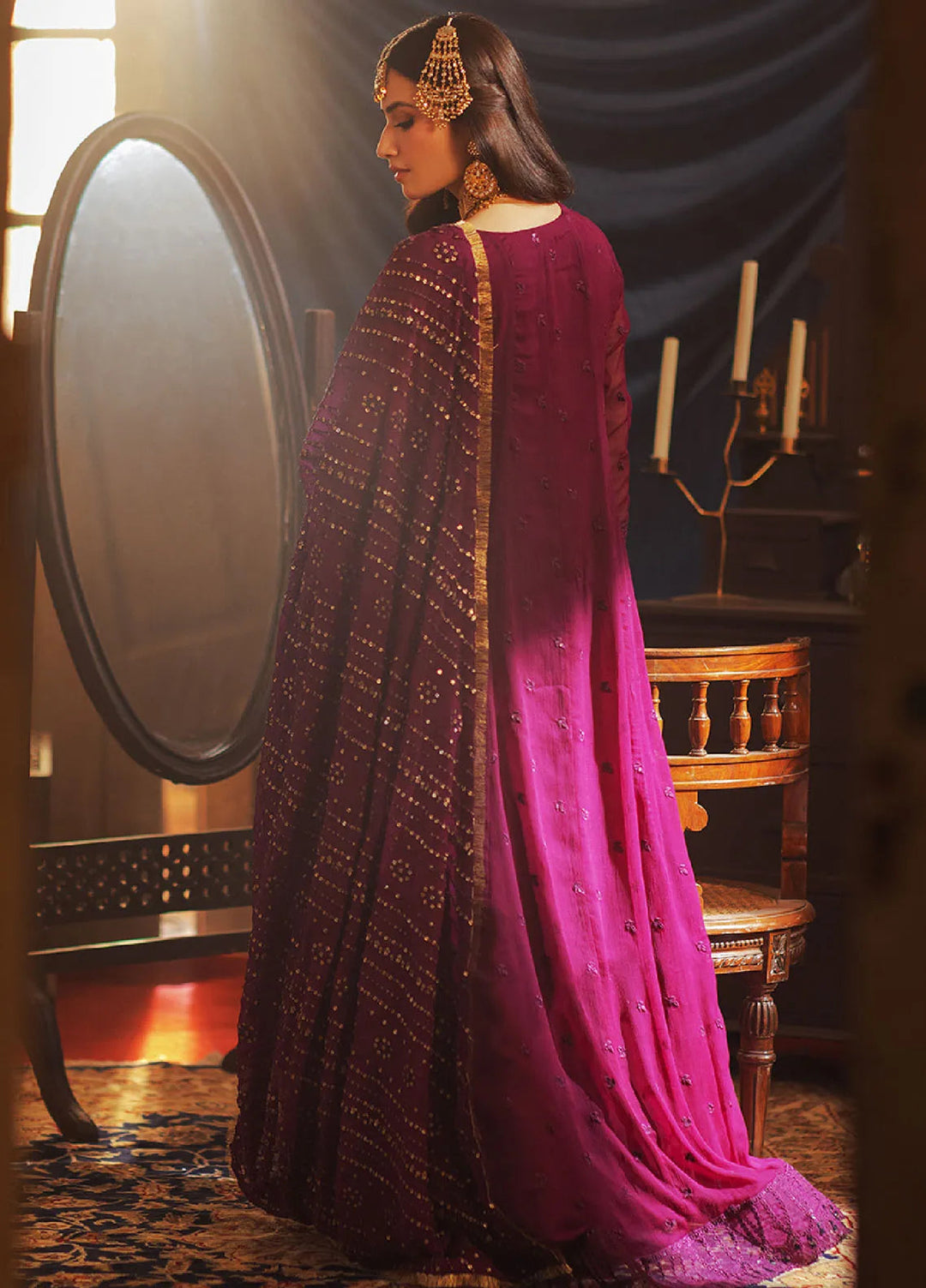 Luxe by Azure Embroidered Chiffon Suits Unstitched 3 Piece AZU24LE MFAS-121 Mysterious Fairy - Festive Collection