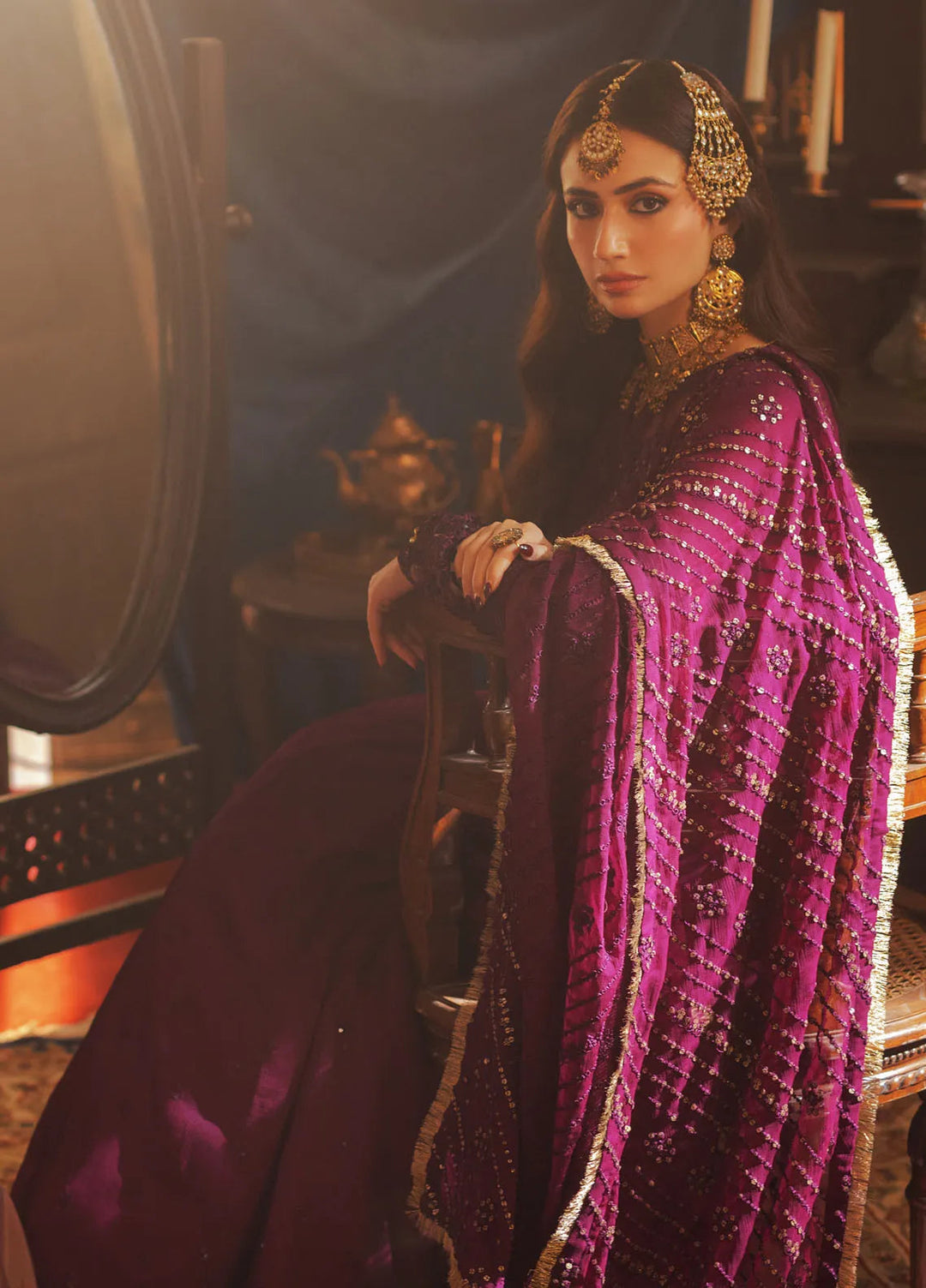 Luxe by Azure Embroidered Chiffon Suits Unstitched 3 Piece AZU24LE MFAS-121 Mysterious Fairy - Festive Collection