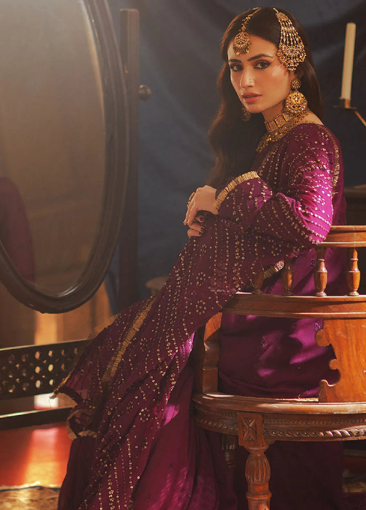 Luxe by Azure Embroidered Chiffon Suits Unstitched 3 Piece AZU24LE MFAS-121 Mysterious Fairy - Festive Collection
