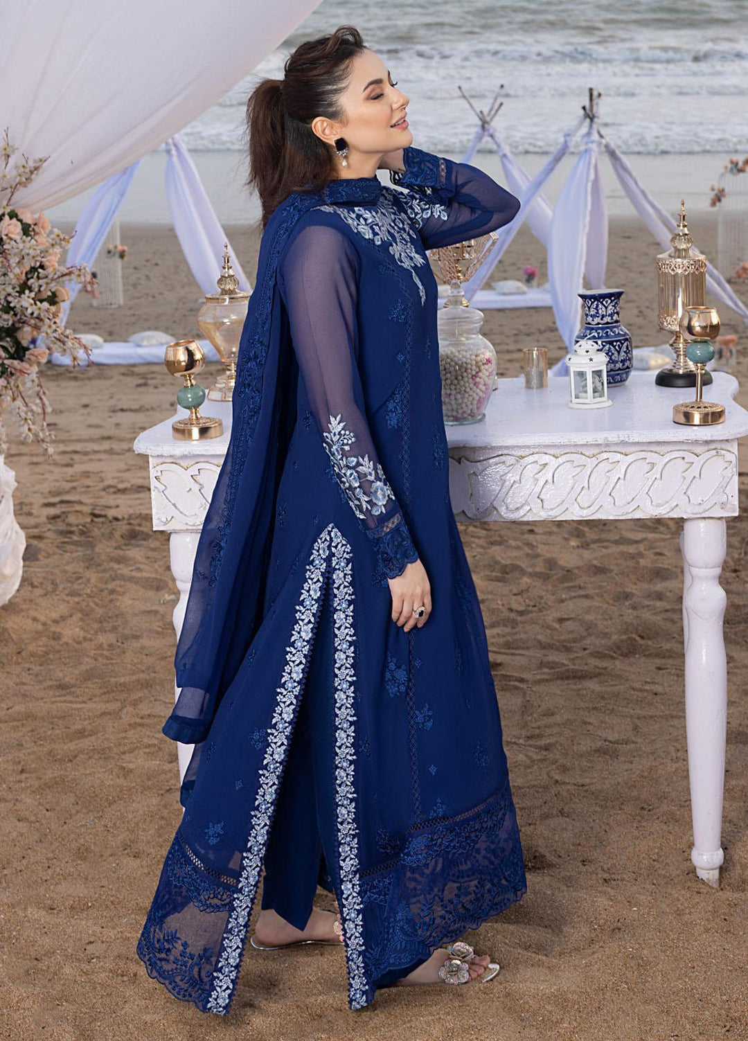Luxe By Azure Embroidered  Suits Unstitched 3 Piece AZU23LX AS-107 Sapphire Sun - Eid Collection