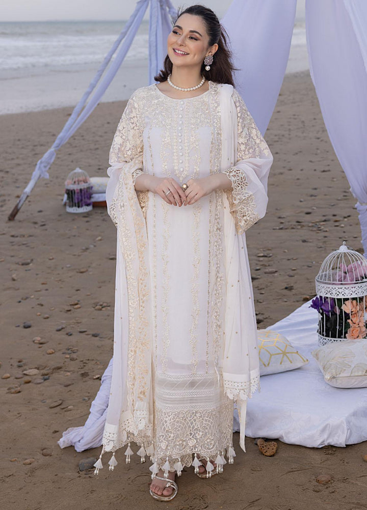 Luxe By Azure Embroidered  Suits Unstitched 3 Piece AZU23LX AS-108 Beach Shell - Eid Collection